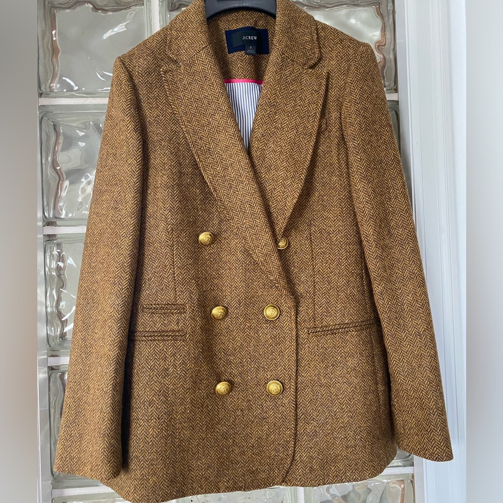 Tweed herringbone blazer